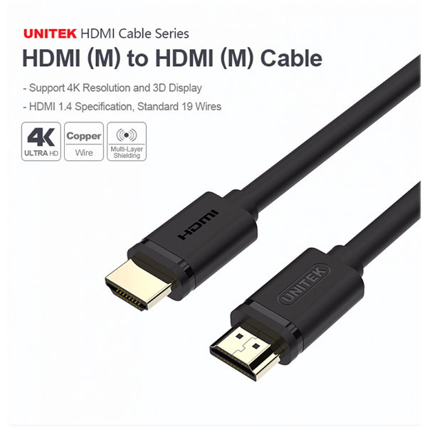 Cáp HDMI to HDMI 2m unitek Y-C138m