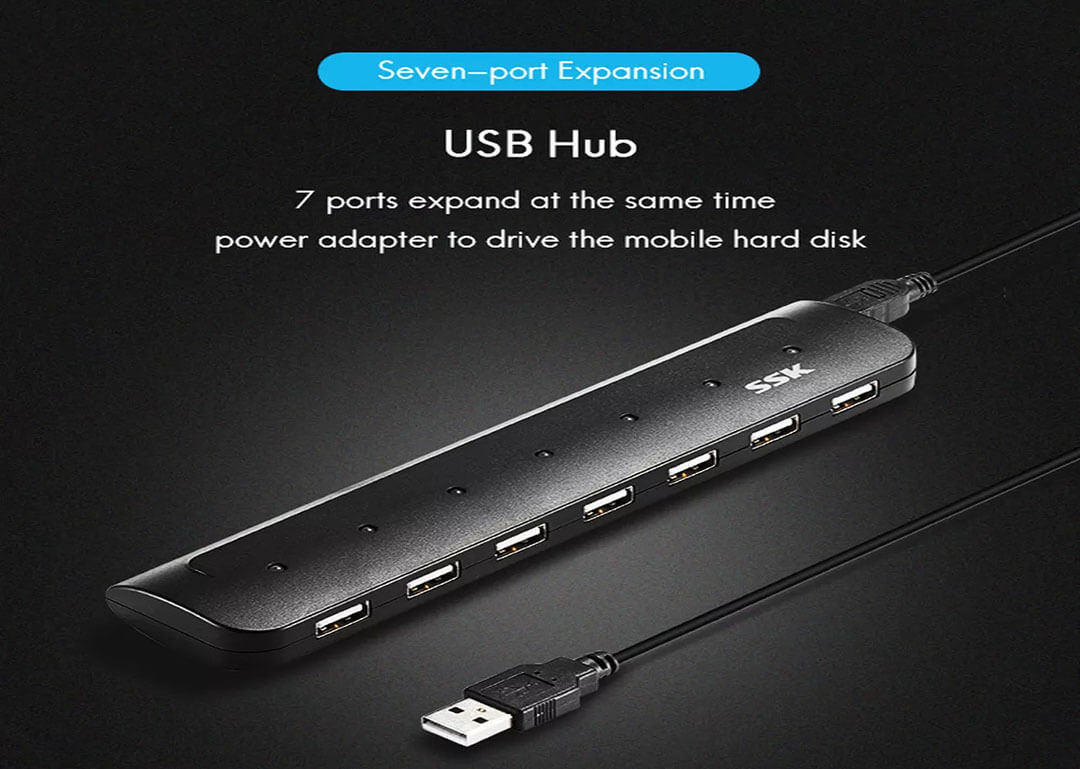 BỘ CHIA 7 CỔNG USB 2.0 TỐC ĐỘ CAO SHU033 SSK